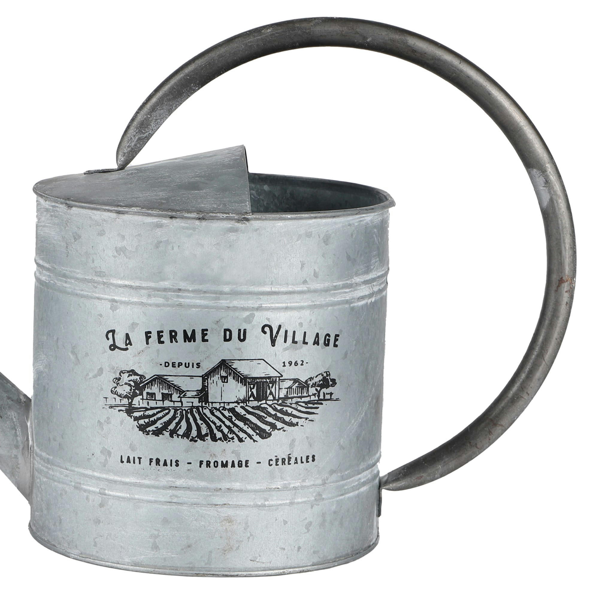 - Arrosoir en métal effet zinc esprit cottage décoratif