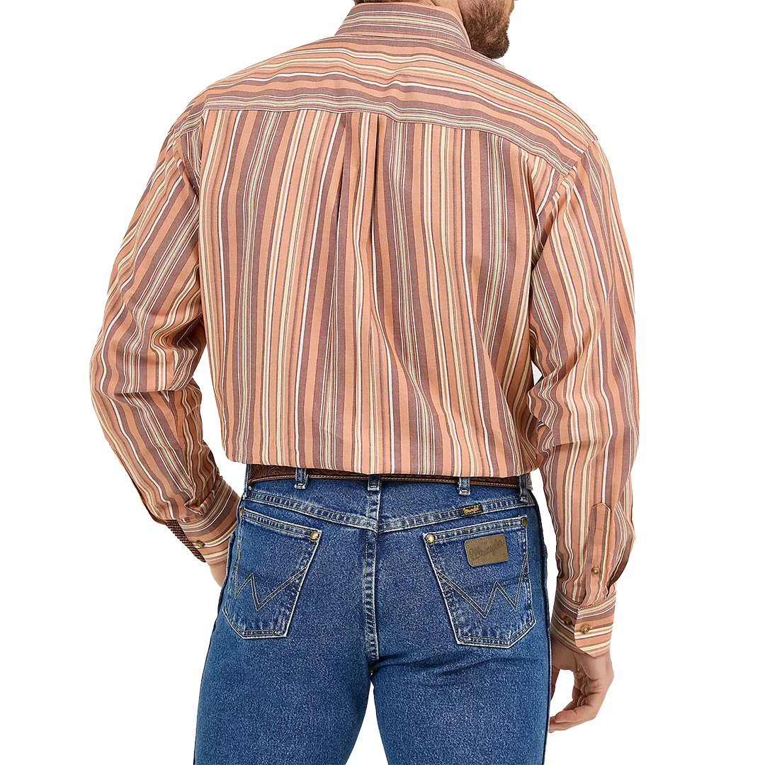Мужская рубашка Wrangler George Stra Strip с длинными рукавами и пуговицами