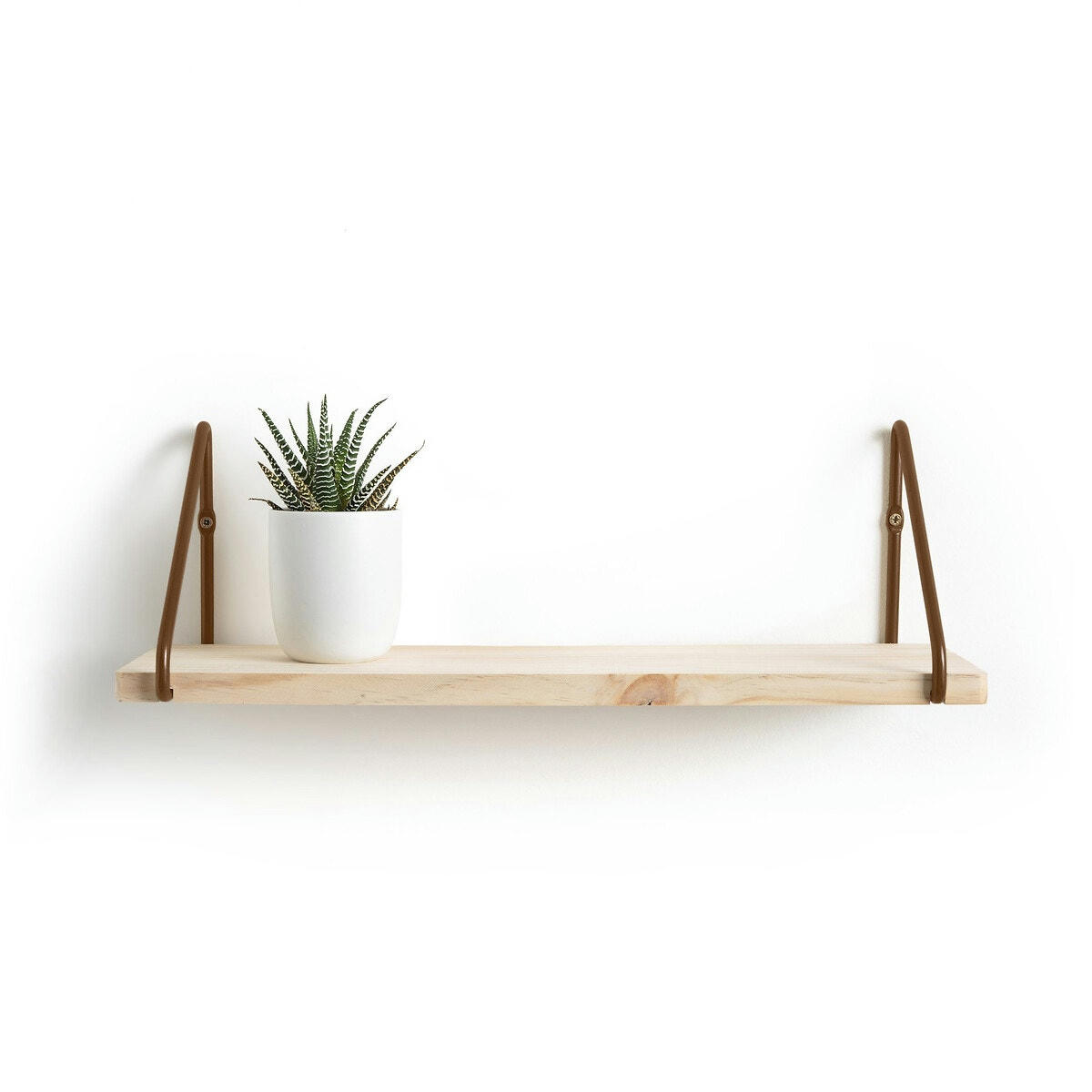 Etagère murale pin et métal fer L50 cm, Vinto