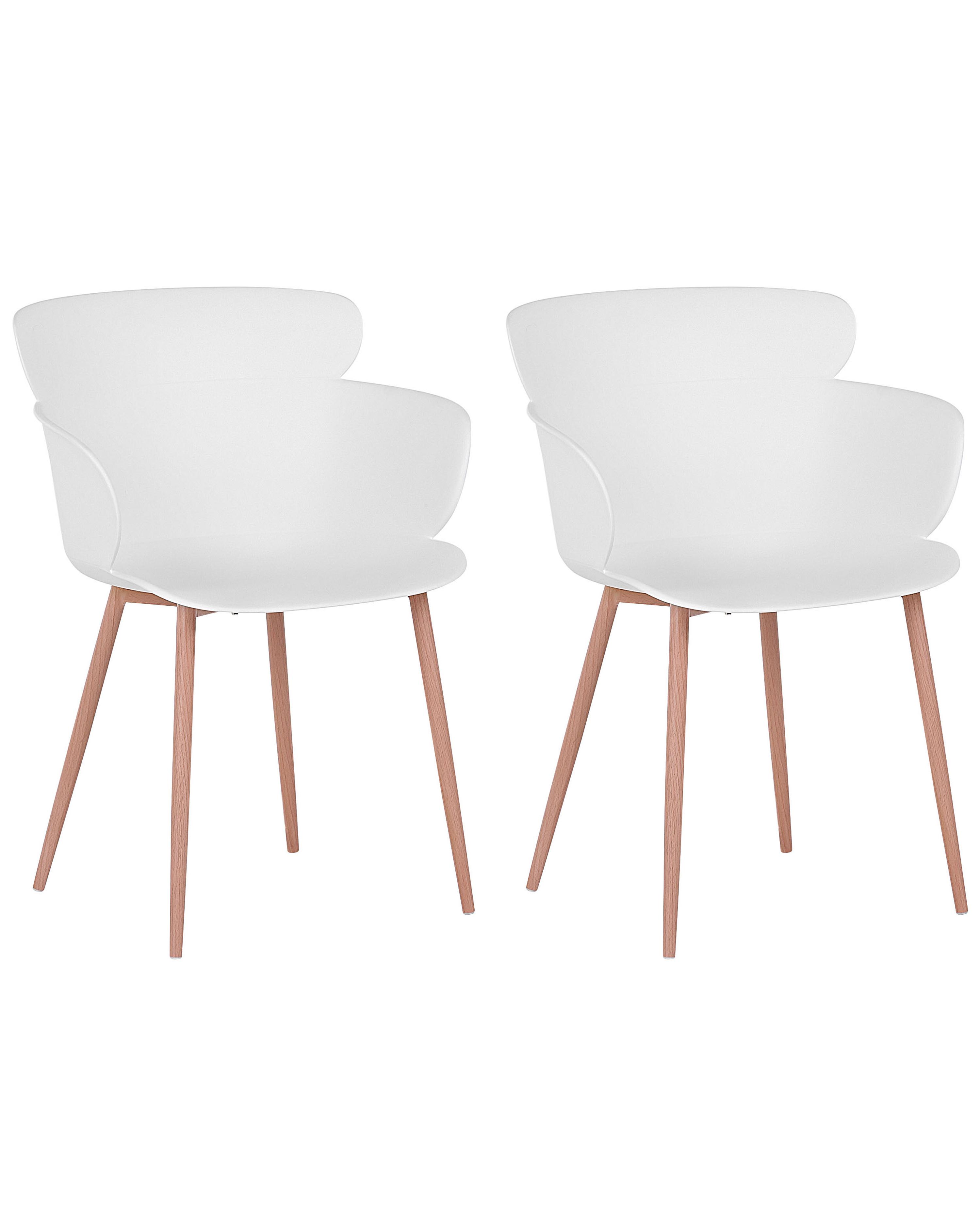 Set of 2 Dining Chairs SUMKLEY White