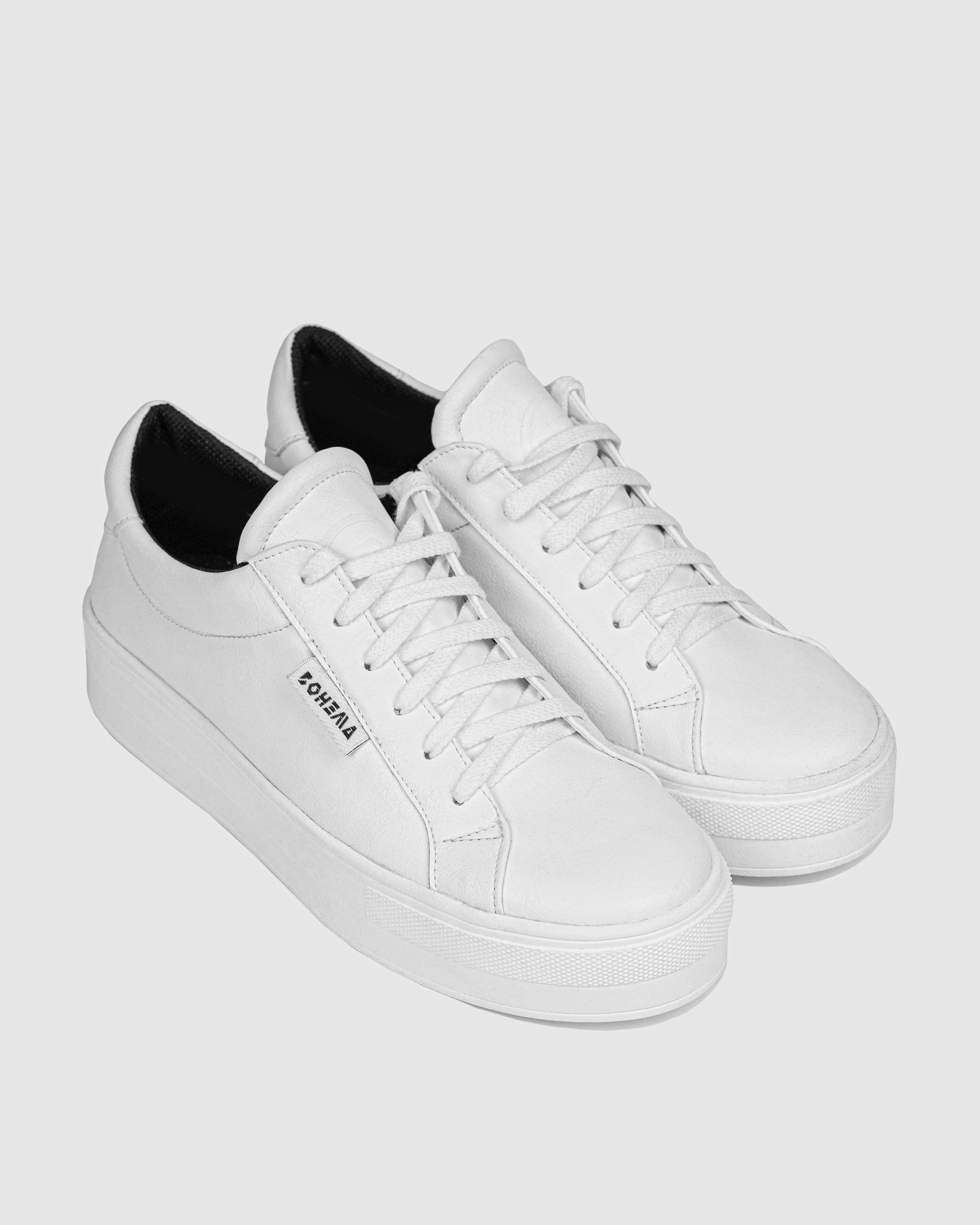 BOHEMA - Sneakers Aware Białe, ze skóry roślinnej, polska rodzinna marka