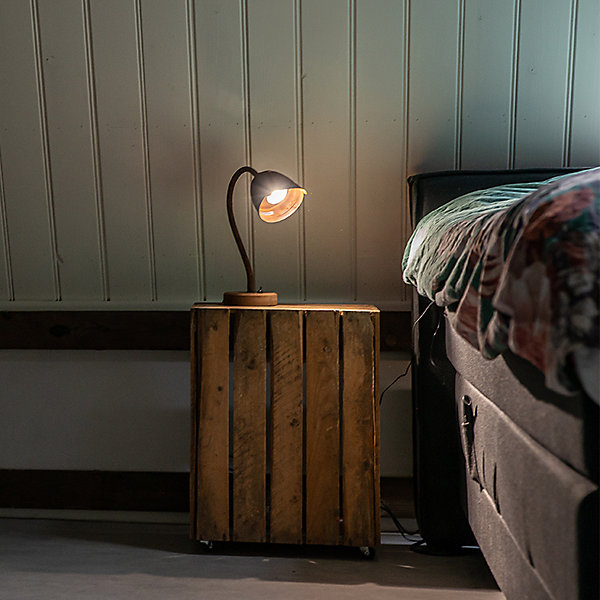 Lampe de table rustique brun rouille - Rax