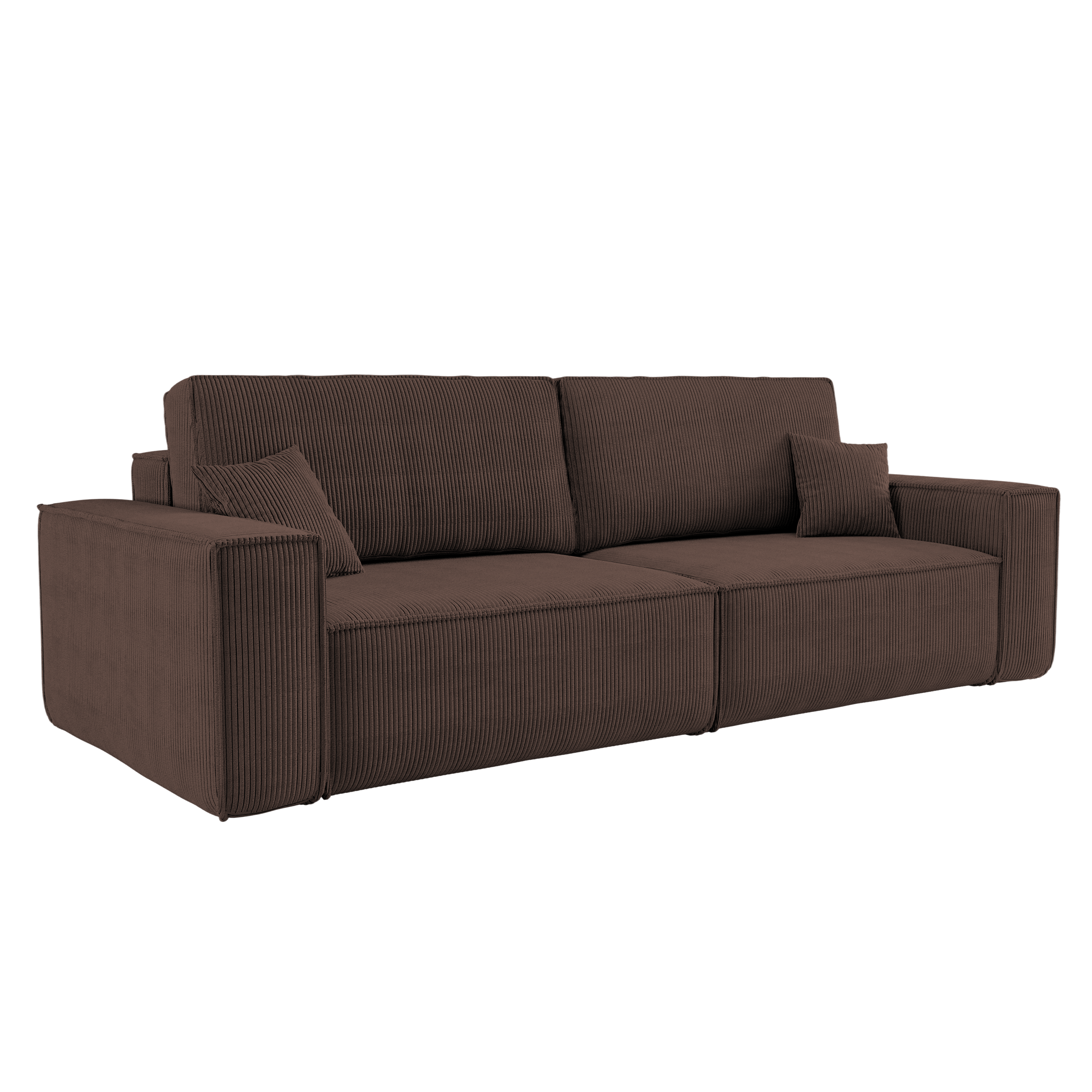 Sofa rozkładana BEST z pojemnikiem na pościel tkanina Poso Brązowy