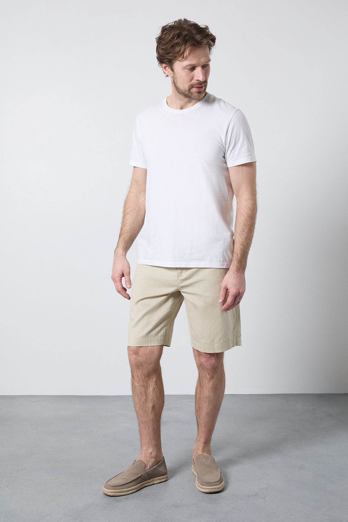 Maine Stone Premium Cotton Linen Shorts