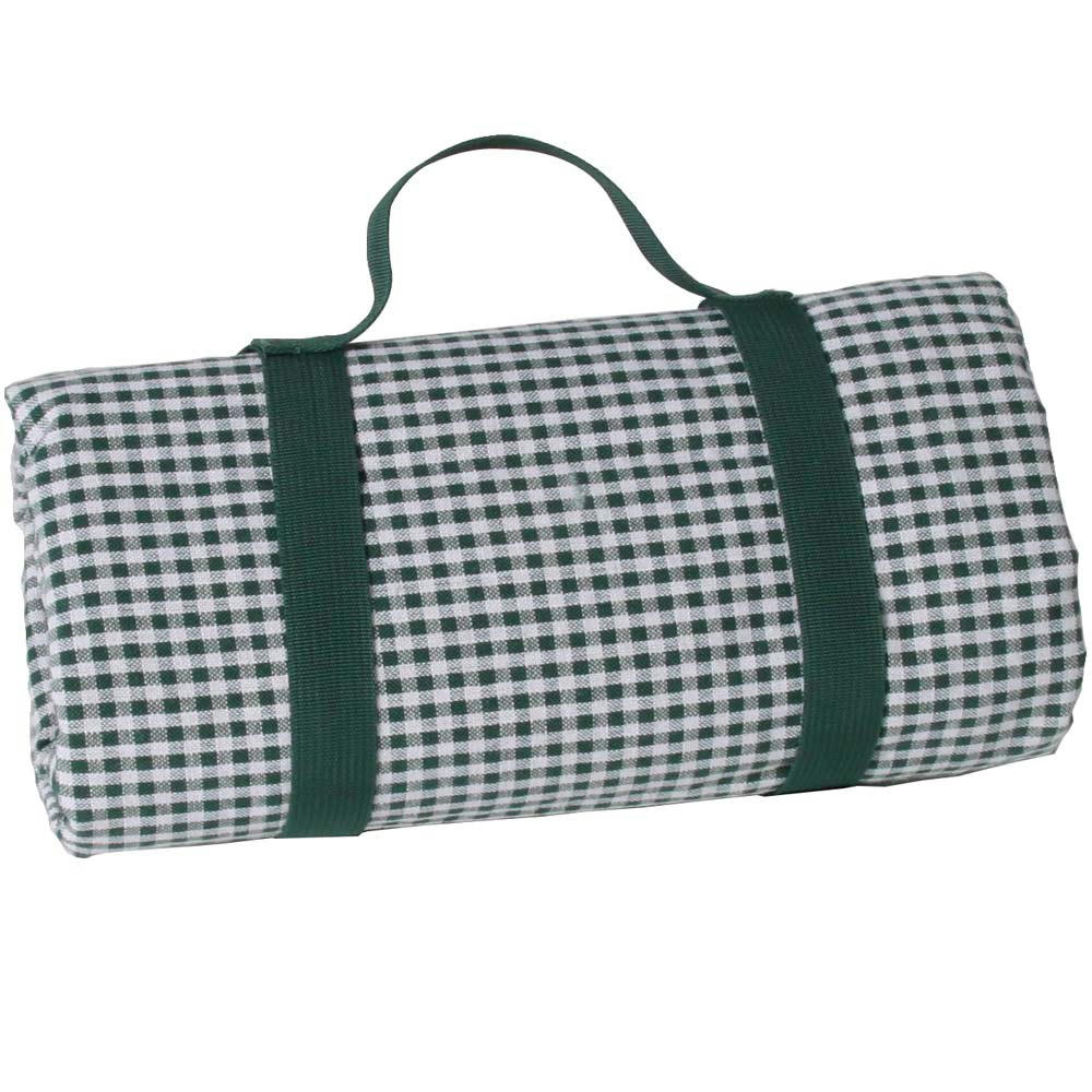 - Nappe XL pique-nique imperméable vichy vert foncé 280 x 140 cm