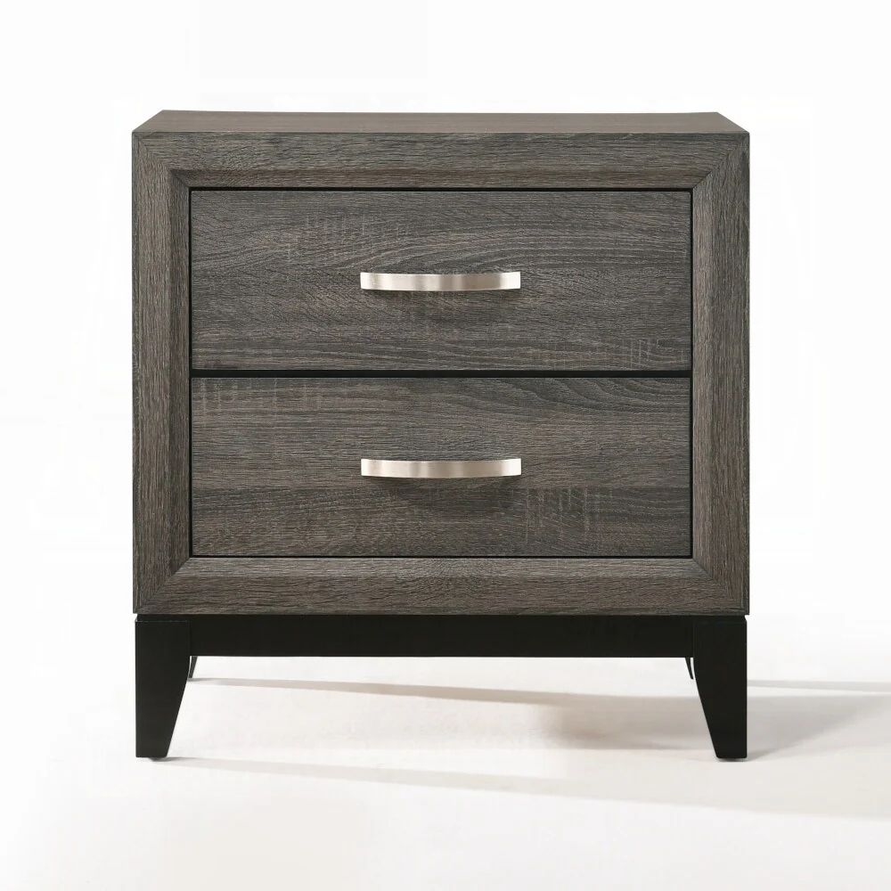 Charming Wooden Nightstand with Dual Drawers for Bedroom Enhancement