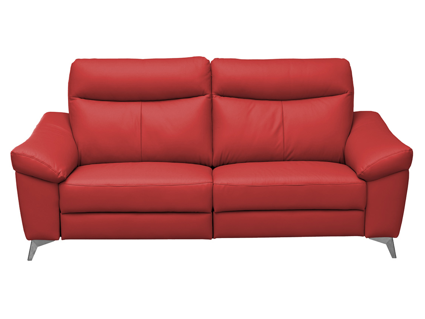 Sofa trzyosobowa Luna 3 z funkcją relaks skóra naturalna czerwona