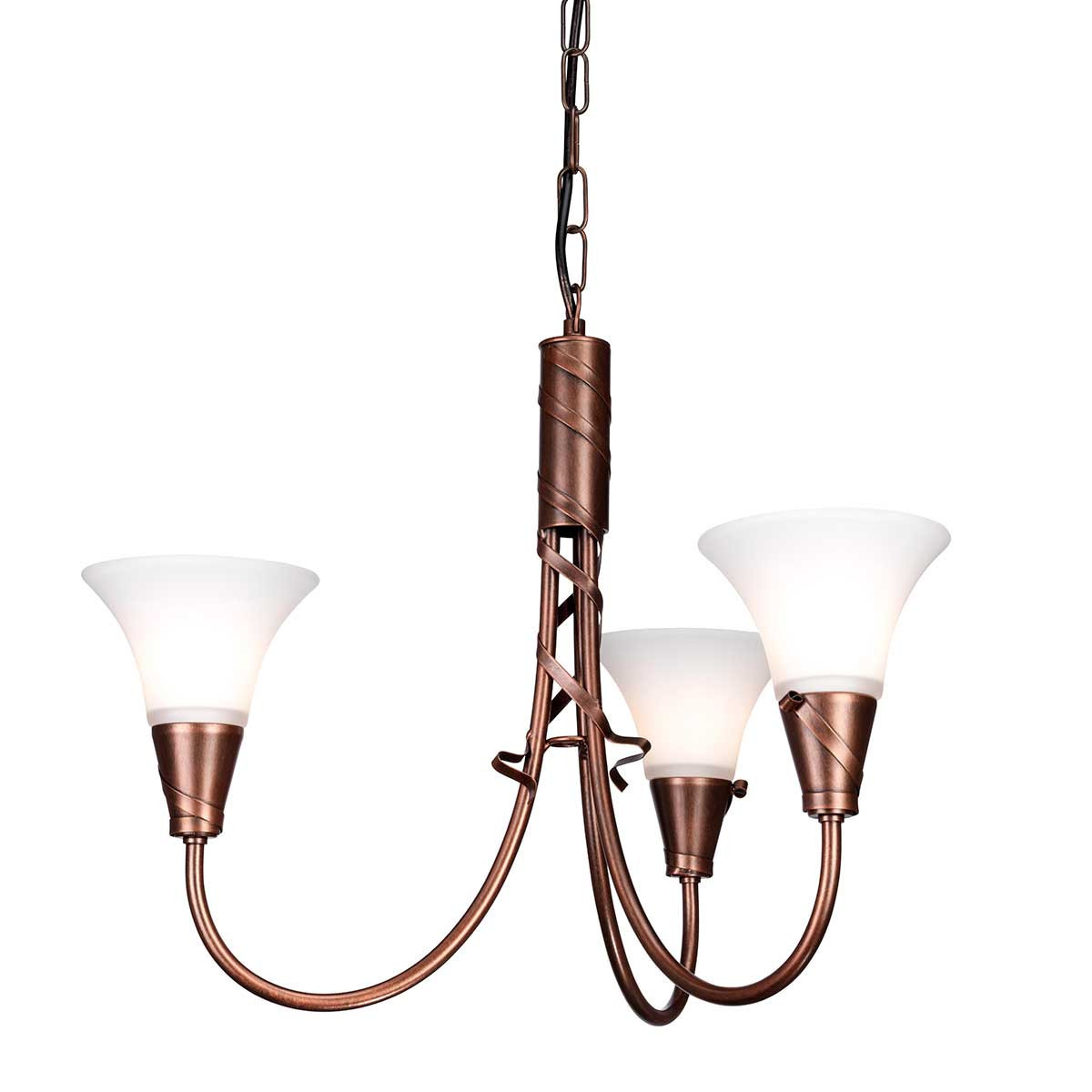 Lampa wisząca patynowana miedź Emily 3xE14x40W wym: 78x52x52 cm Elstead