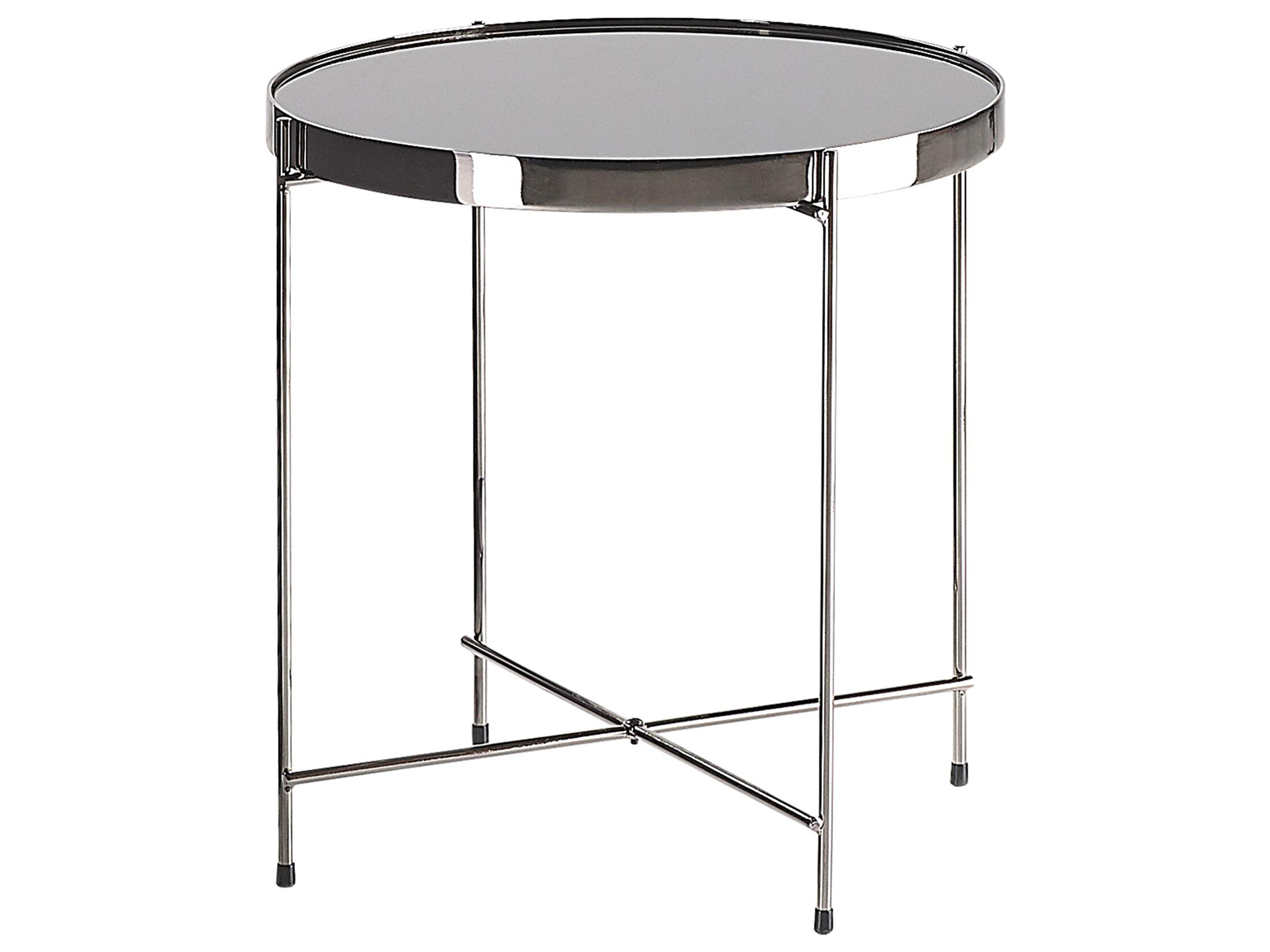 Coffee Table LUCEA Tempered Glass Silver
