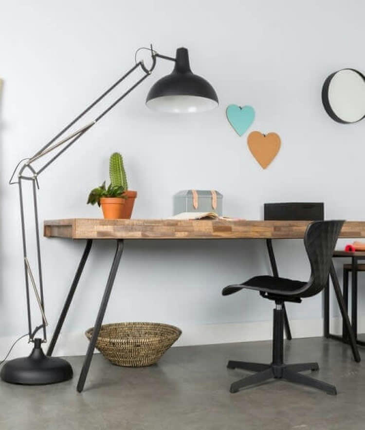 HAVANE - Table repas bois et acier L160