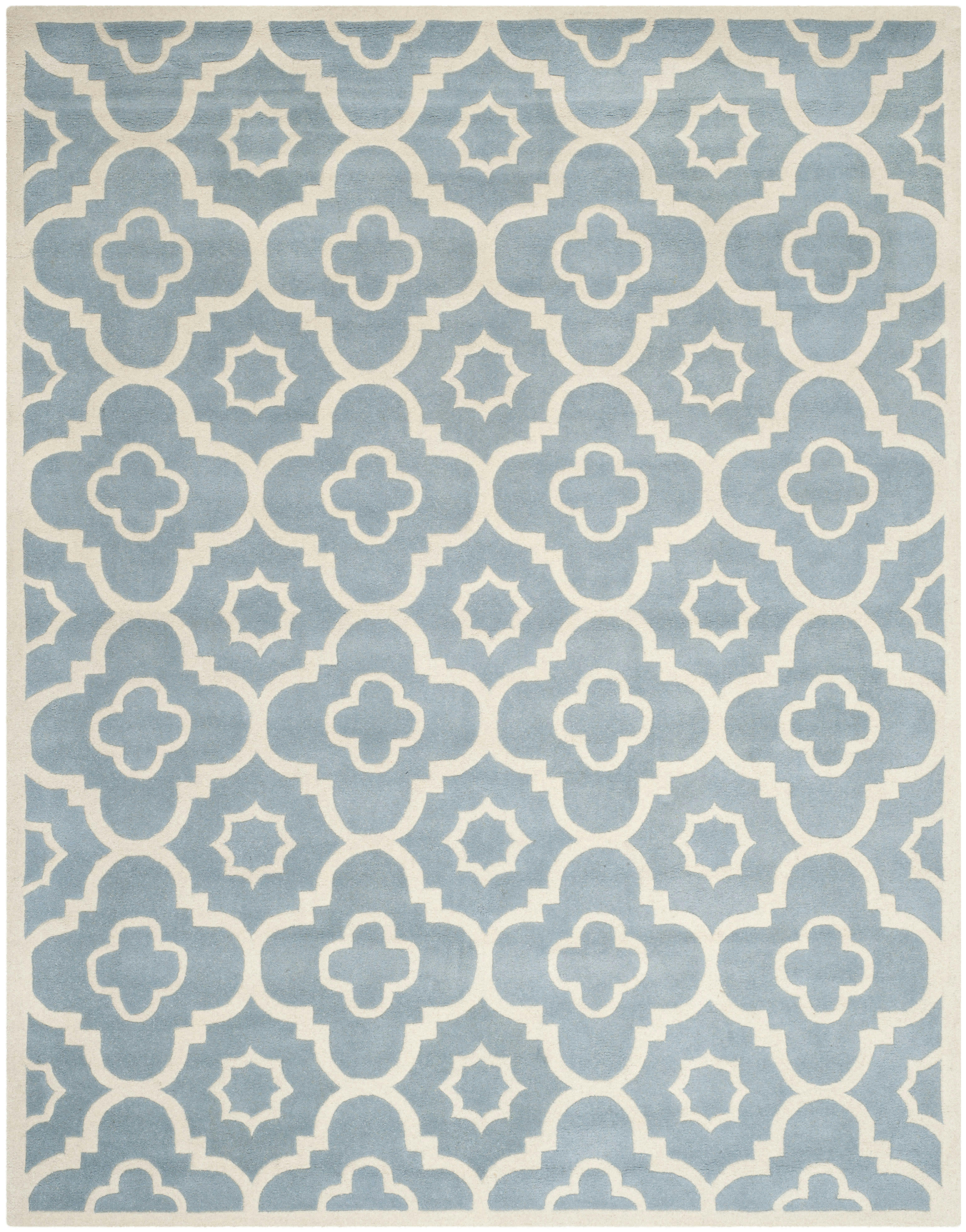 CHATHAM - Tapis de salon interieur en bleu & ivoire, 183 x 274 cm
