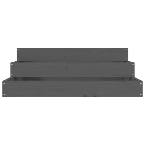 NNEVL Planter Grey 78x78x27 cm Solid Wood Pine