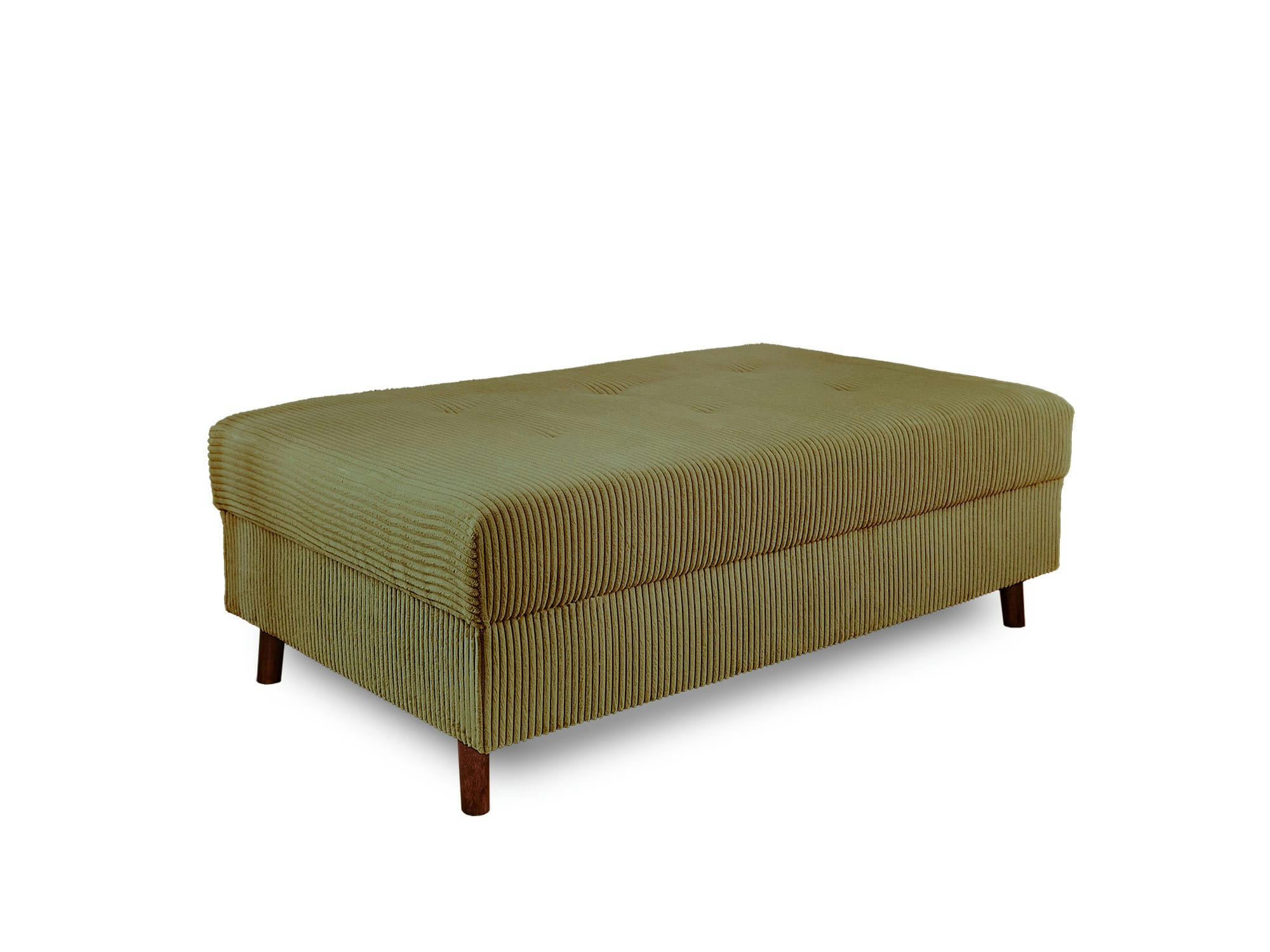 RUNE - Pouf en velours côtelé vert