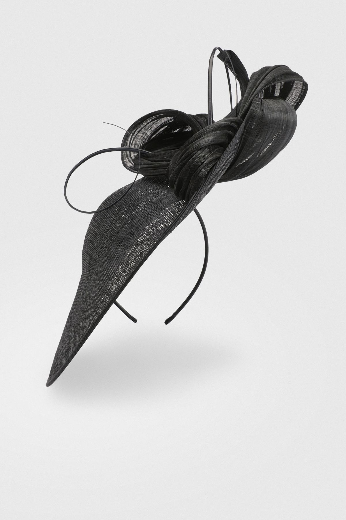 KarenMillen Asymmetric Disk Spiral Detailed Fascinator