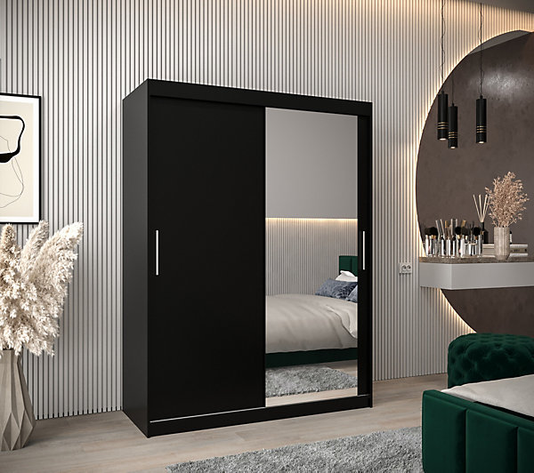 Armoire Tokyo 2 à portes coulissantes H. 200 x L. 150 x P. 62, 2 portes