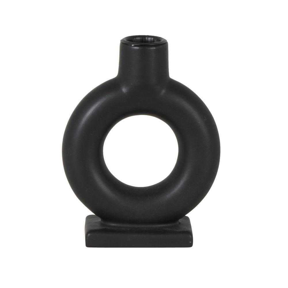 Zurich - Bougeoir en céramique noire