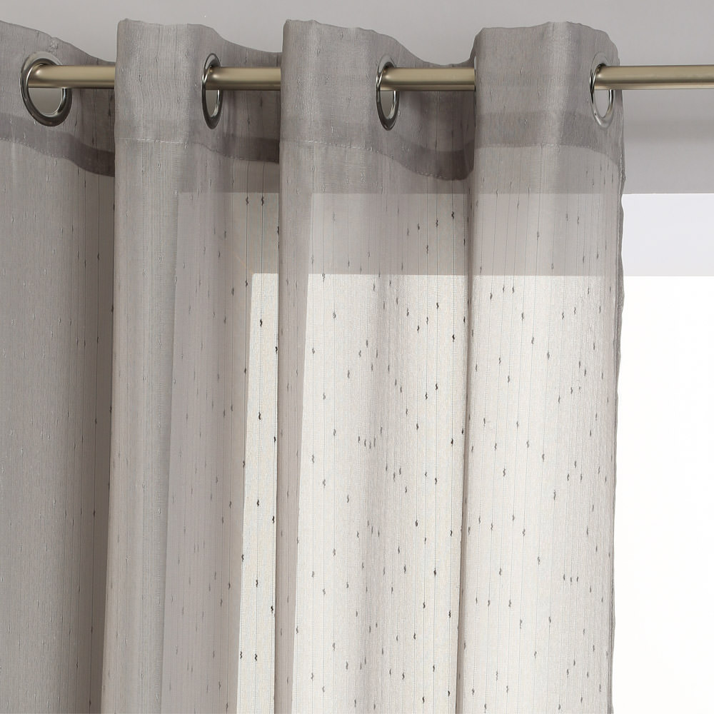 Cortina efeito riscas cinza 140x240cm