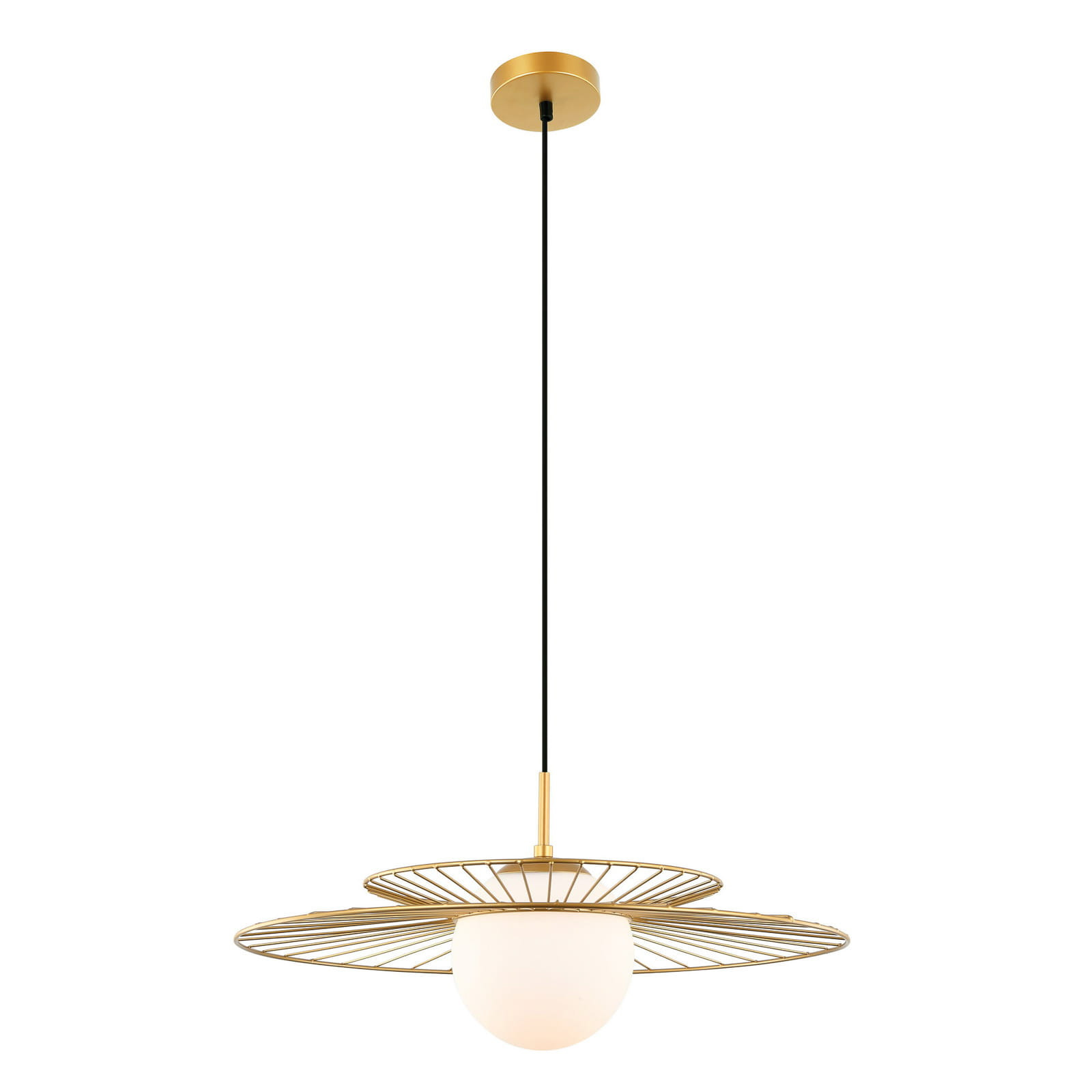 Lampa wisząca złoto-biała Sarah 1xE27x40W wym: 90x50x50 cm Italux