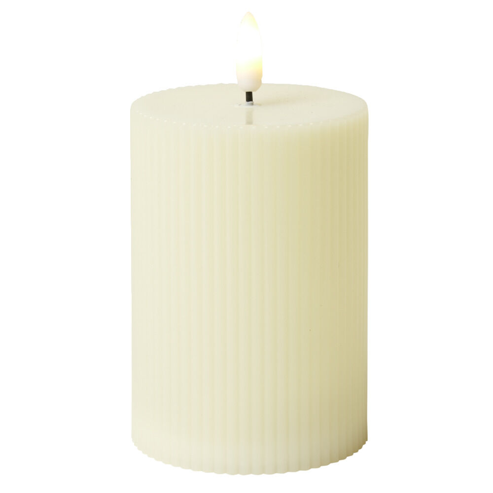Bougie électrique LED blanc chaud Ø7,5xH10,5cm (3 modèles)