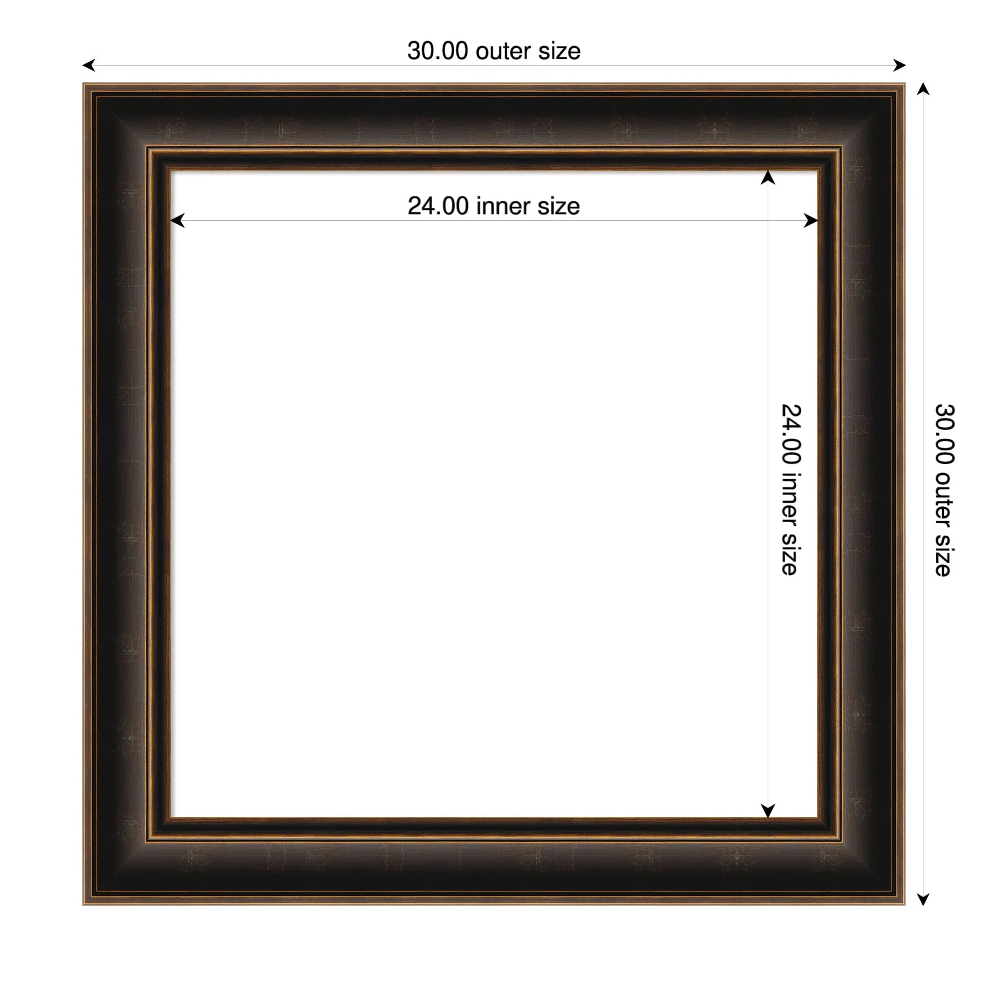 Amanti Art Villa Oil Rubbed Bronze Framed Dry Erase Magnetic Board