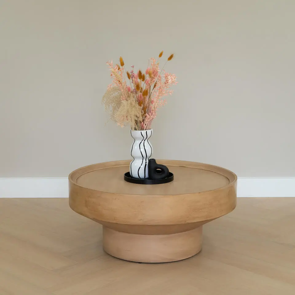 QUVIO Vaas zwarte strepen - Zandloper vorm - Keramiek - ?23x11cm - Wit