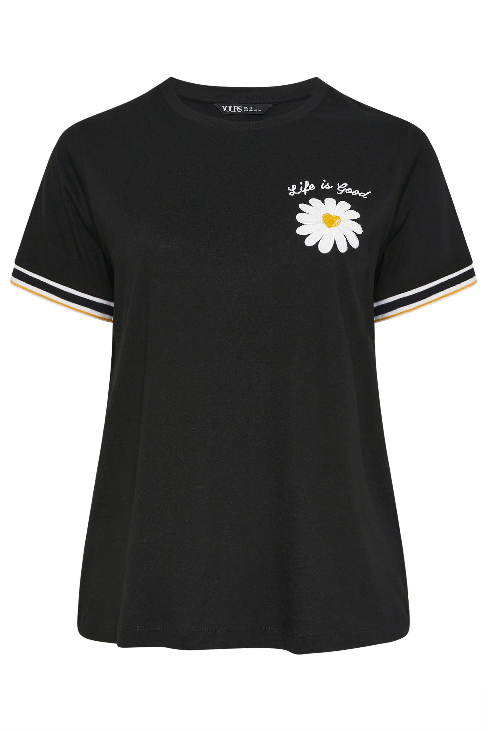 Yours Daisy Varsity Trim T-Shirt