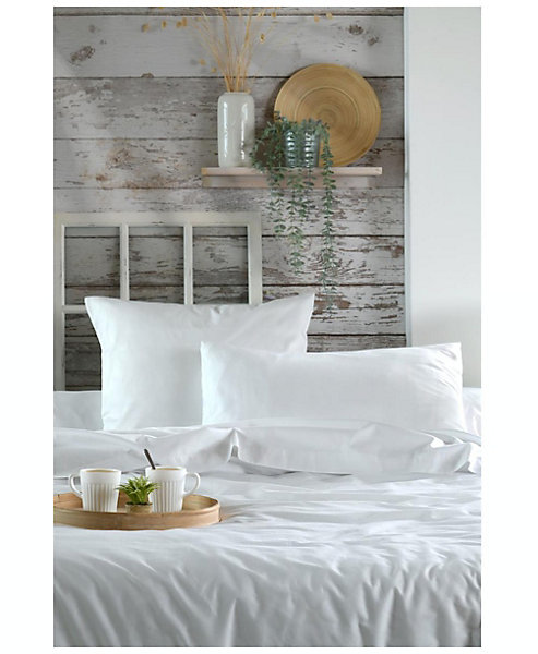 Housse de couette en percale de coton uni Elysée