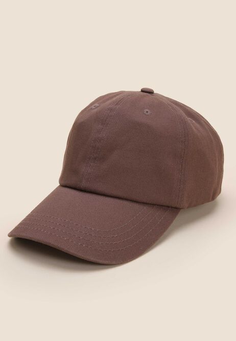 Mens Light Brown Cotton Baseball Cap