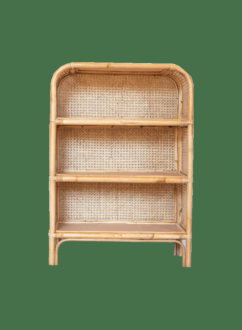 JACK - Bibliothèque en cannage et rotin naturel