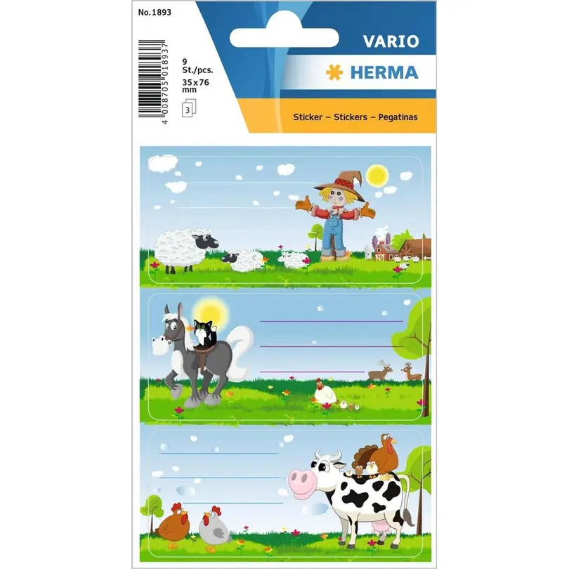 Etiketten 9er-Set Kleine Farm