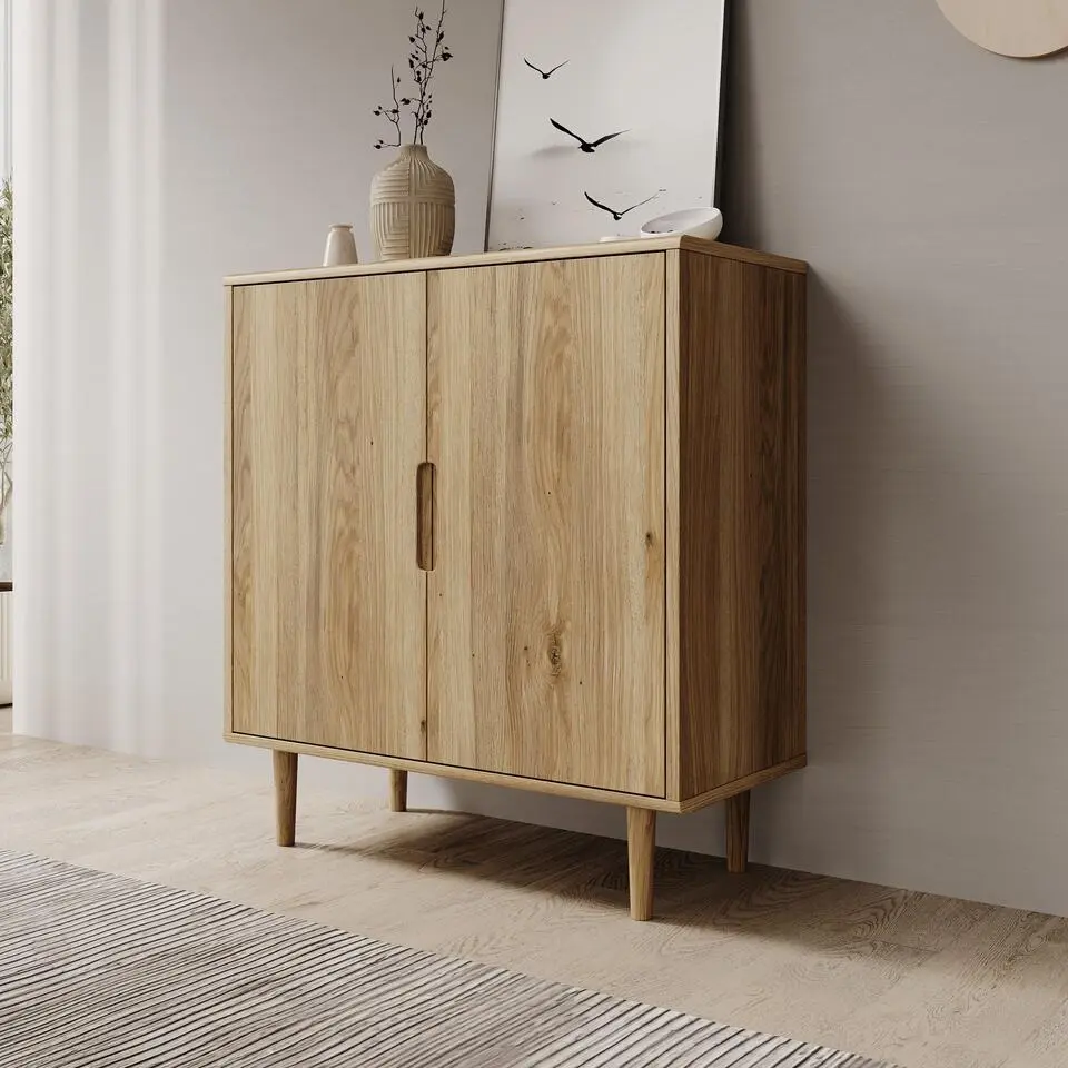 Meubella - Selwood - Dressoir - Eikenpatroon - 95x43x103 cm