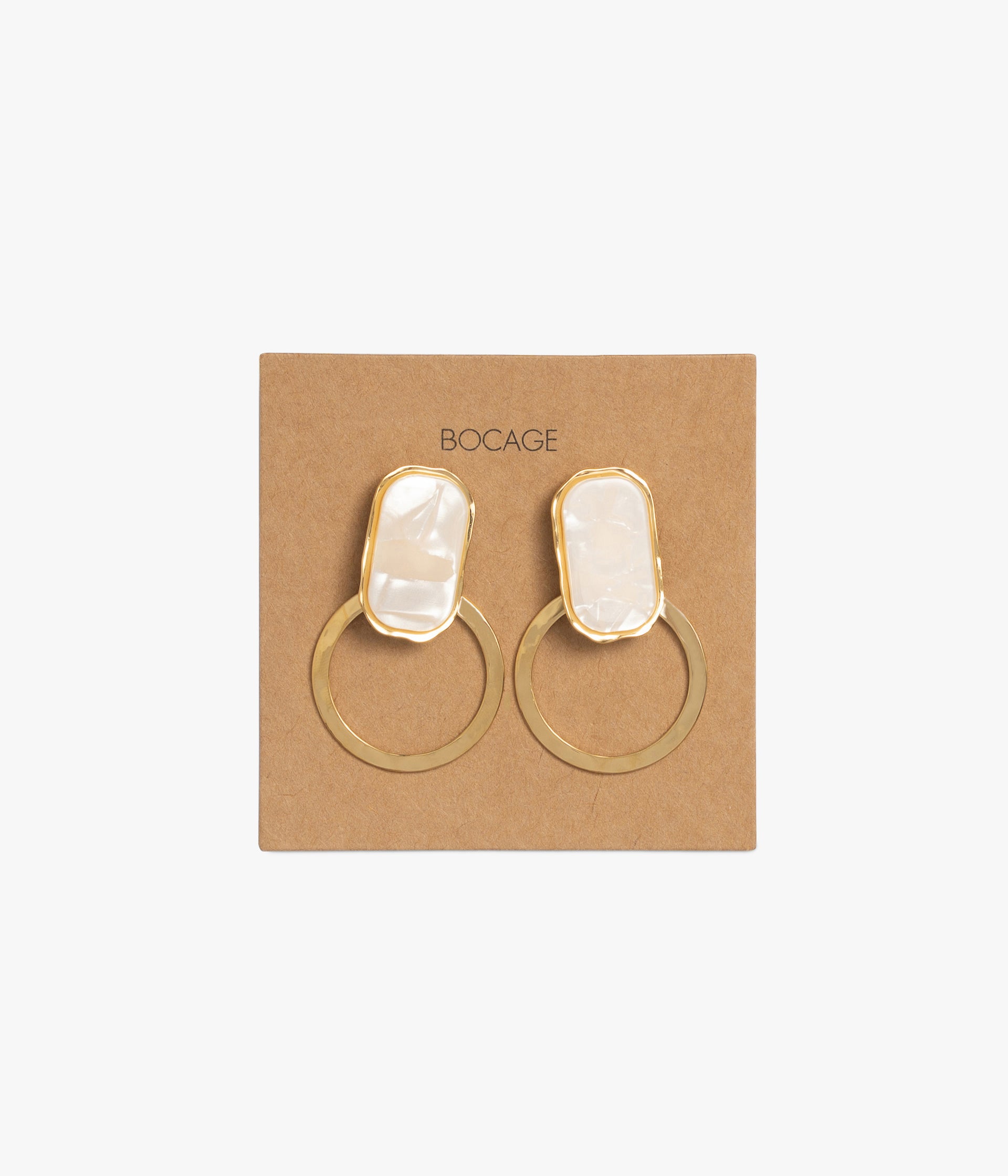 Boucles d'oreilles Dorie écru