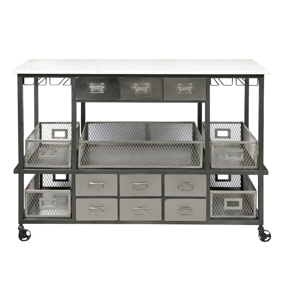 Jasper Bar Cart Top - Silver