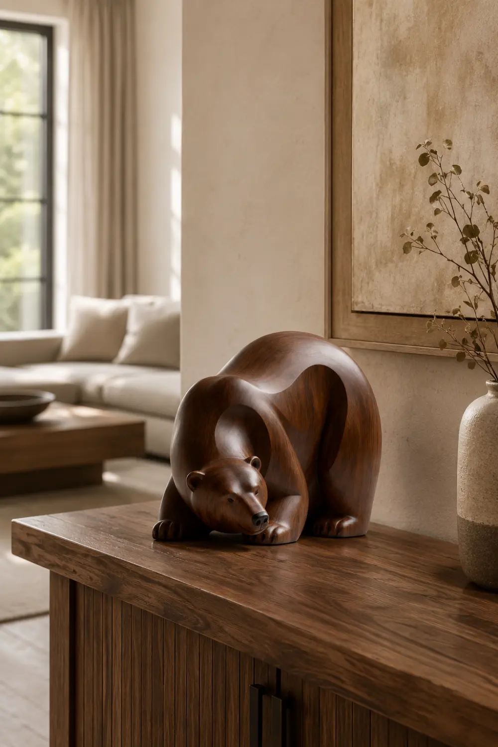 Bear Wood Sculpture #WA154
