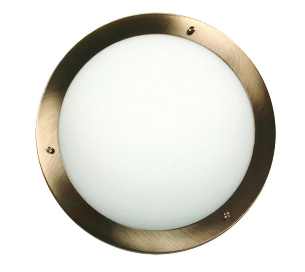 Plafonmosiądz-biały okrągły 18cm AQUILA 1xG9x10W IP44 Candellux