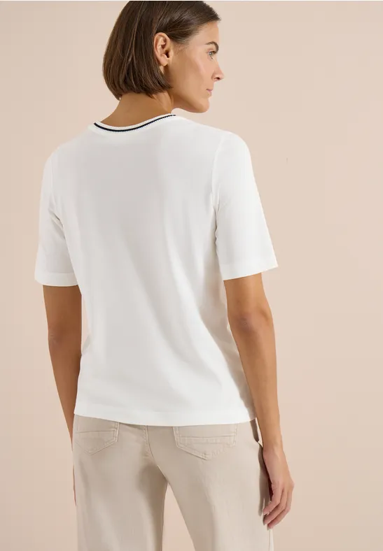 T-Shirt mit Rippdetails