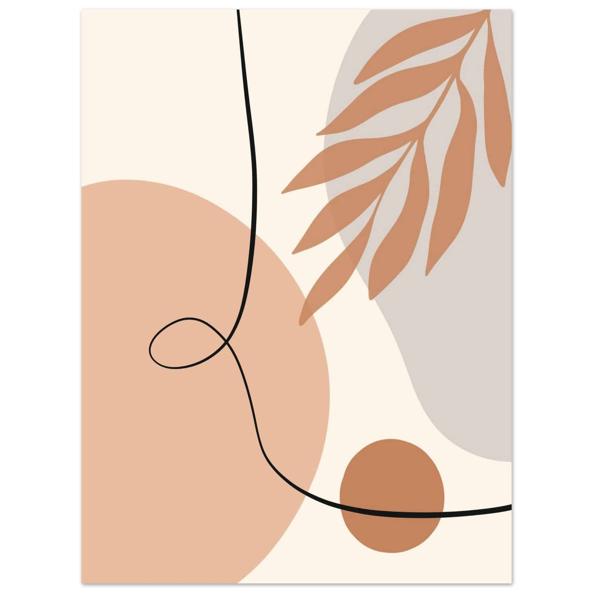 Artfulprints Poster Boho – Soft movement  - 30x40 cm - Meerkleurig
