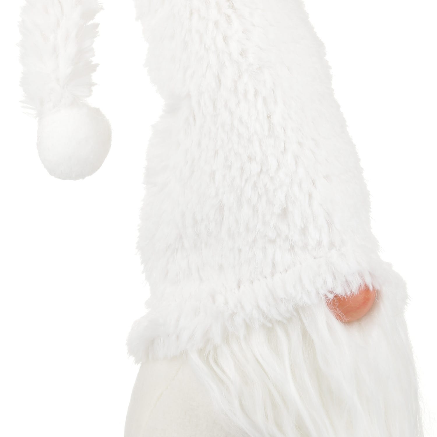 Gnomo natalizio fermaporta 45 cm bianco