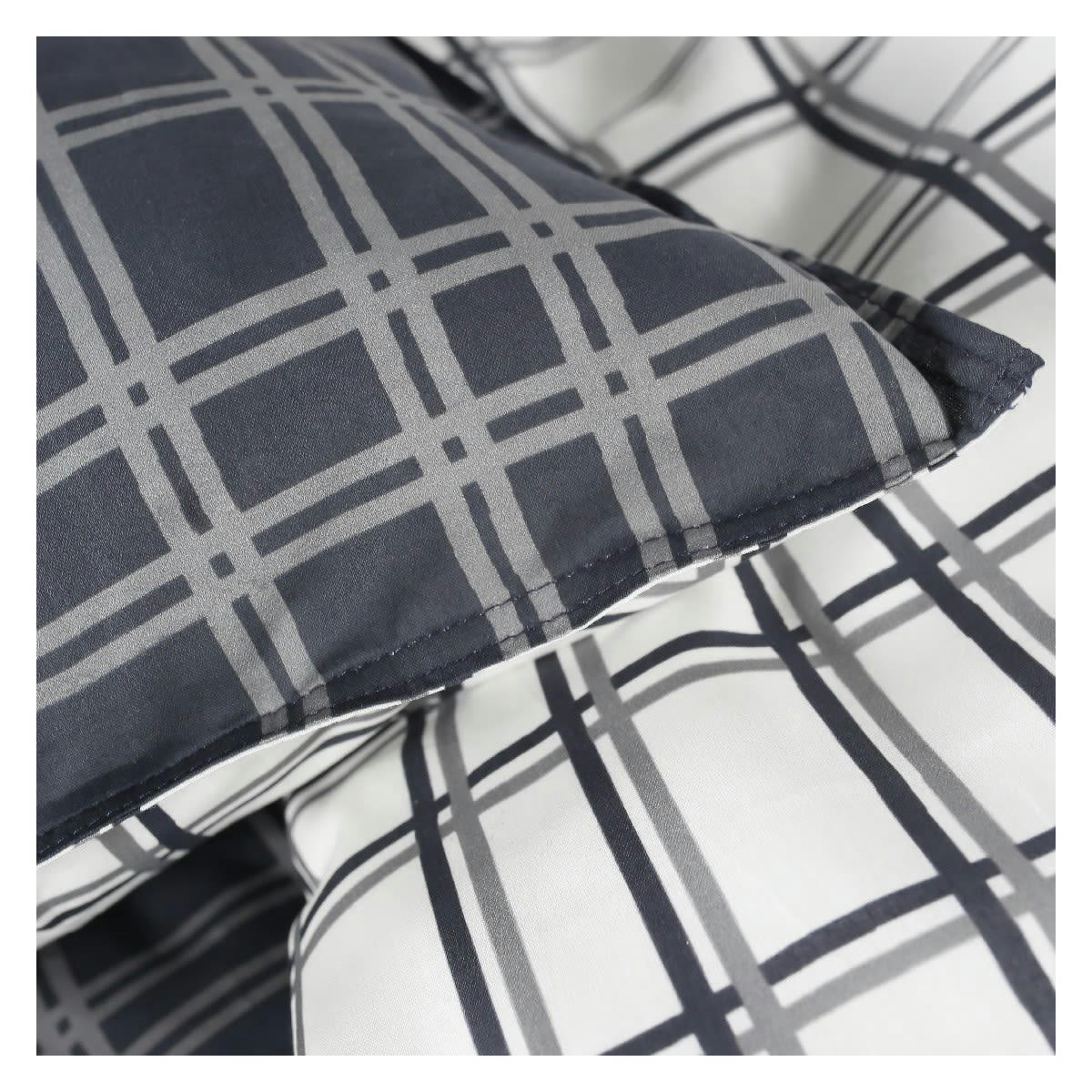 SUNSHINE DANI - Parure de lit 2 personnes imprimé en Coton Blanc 220x240 cm