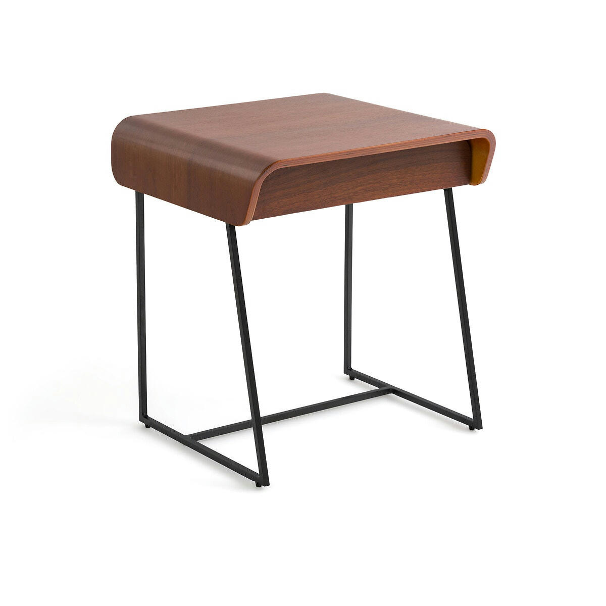 Chevet 1 tiroir noyer,Bardi design E. Gallina