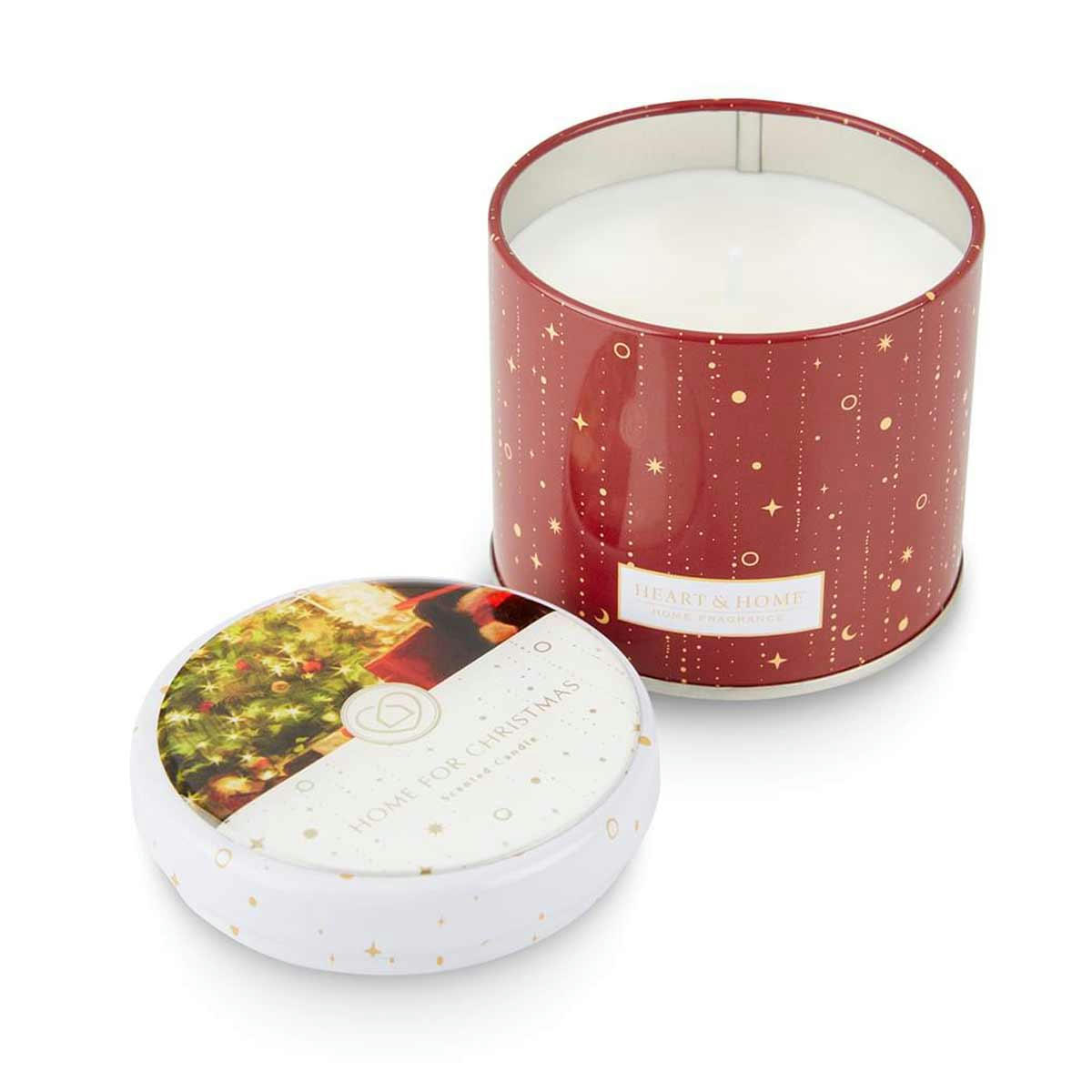 - Bougie en boite métal Heart and Home Noël au coin du feu