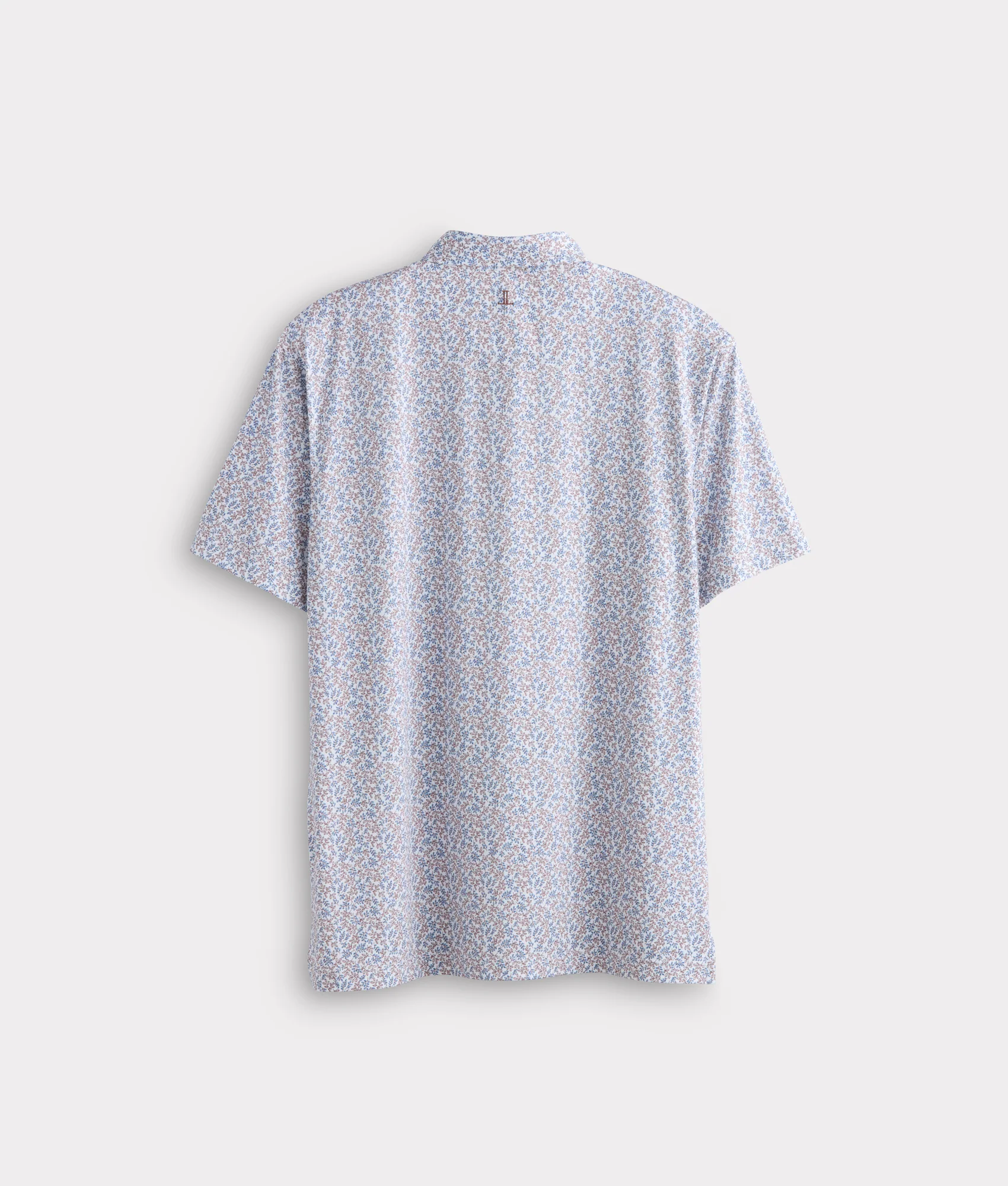 Lucchese Golf Polo - Brown And Blue Floral