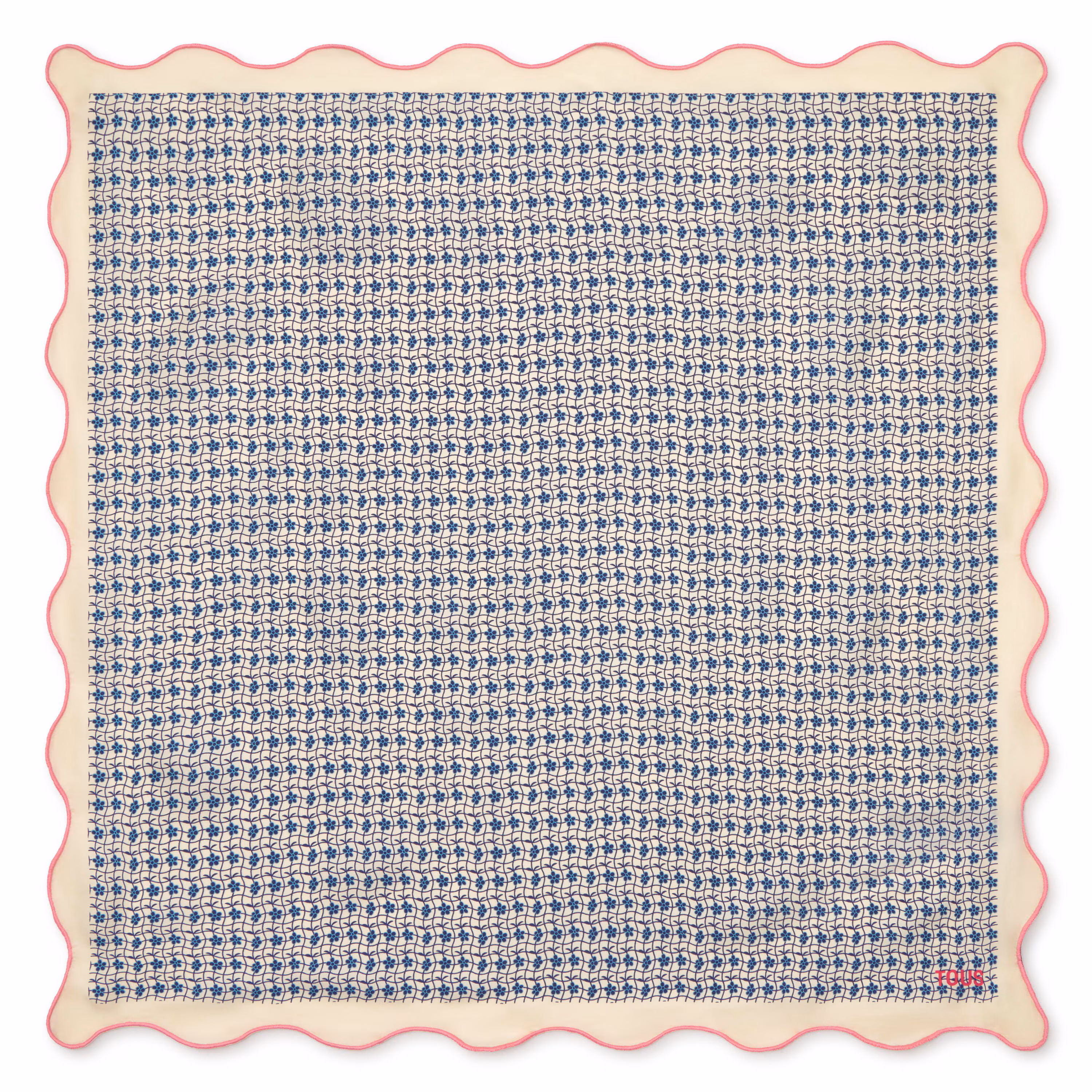 Pañuelo cuadrado beige Mini Daisy