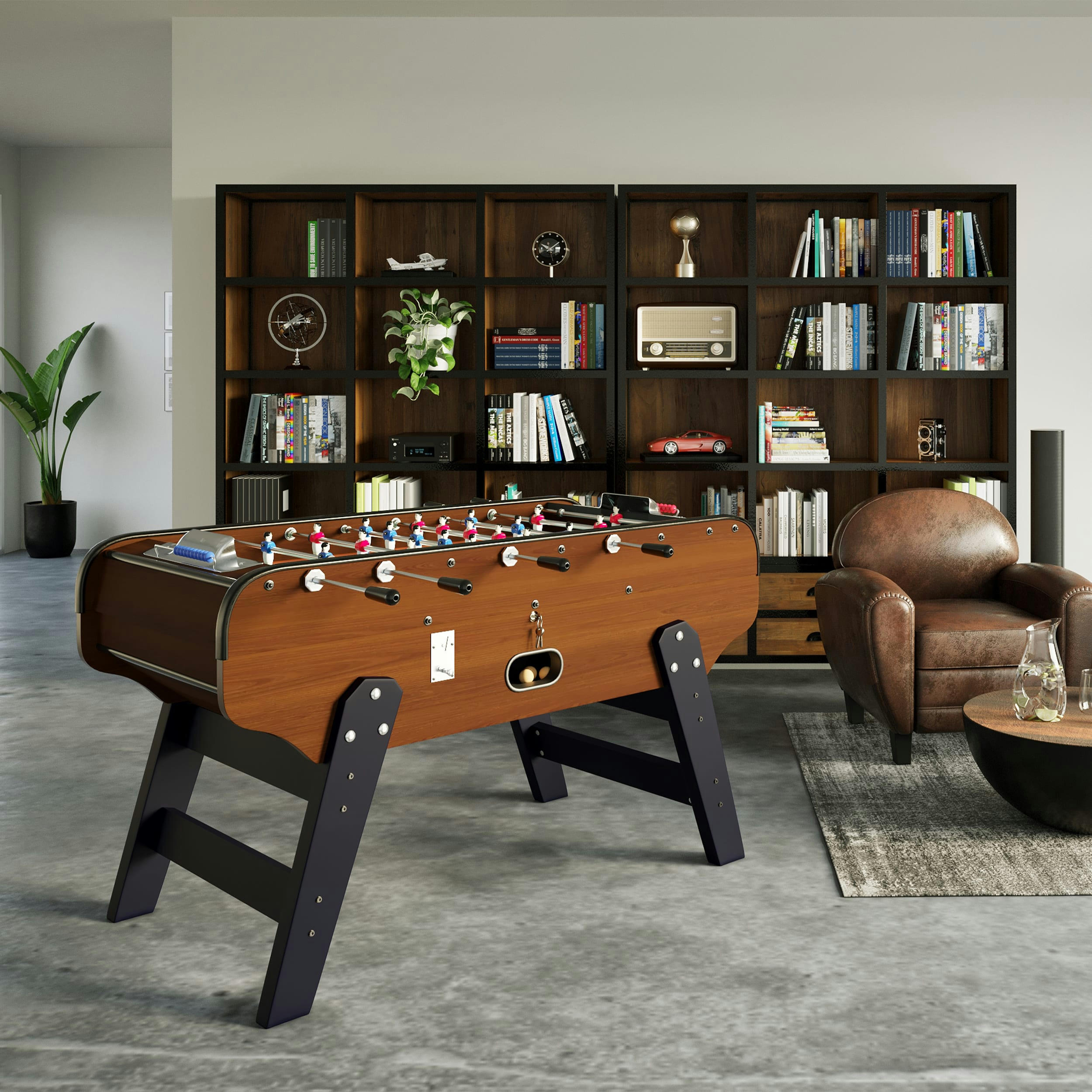 BISTROT - Baby foot acajou avec monnayeur