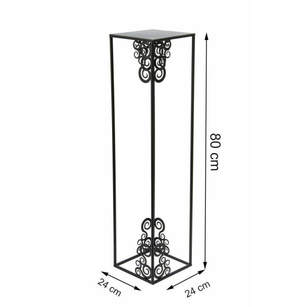 Nowoczesny stojący kwietnik 80 cm czarny LOFT
