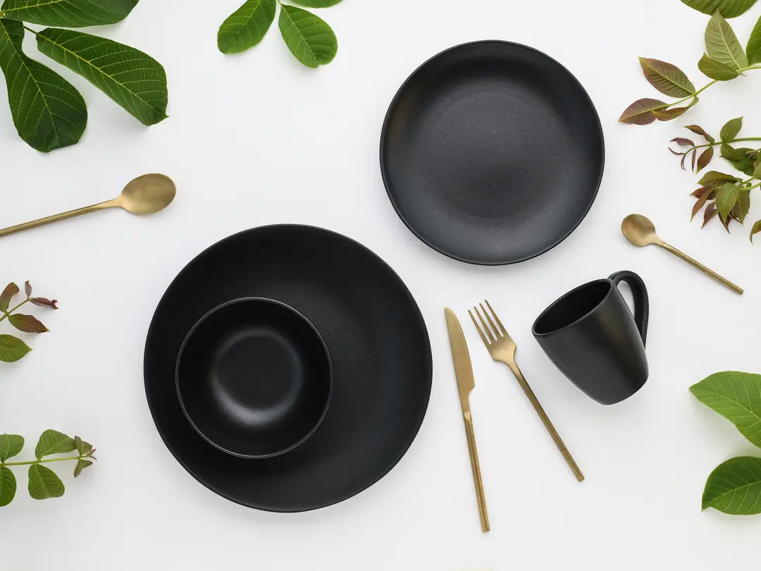 Geschirrset 8-teilig Magic Black