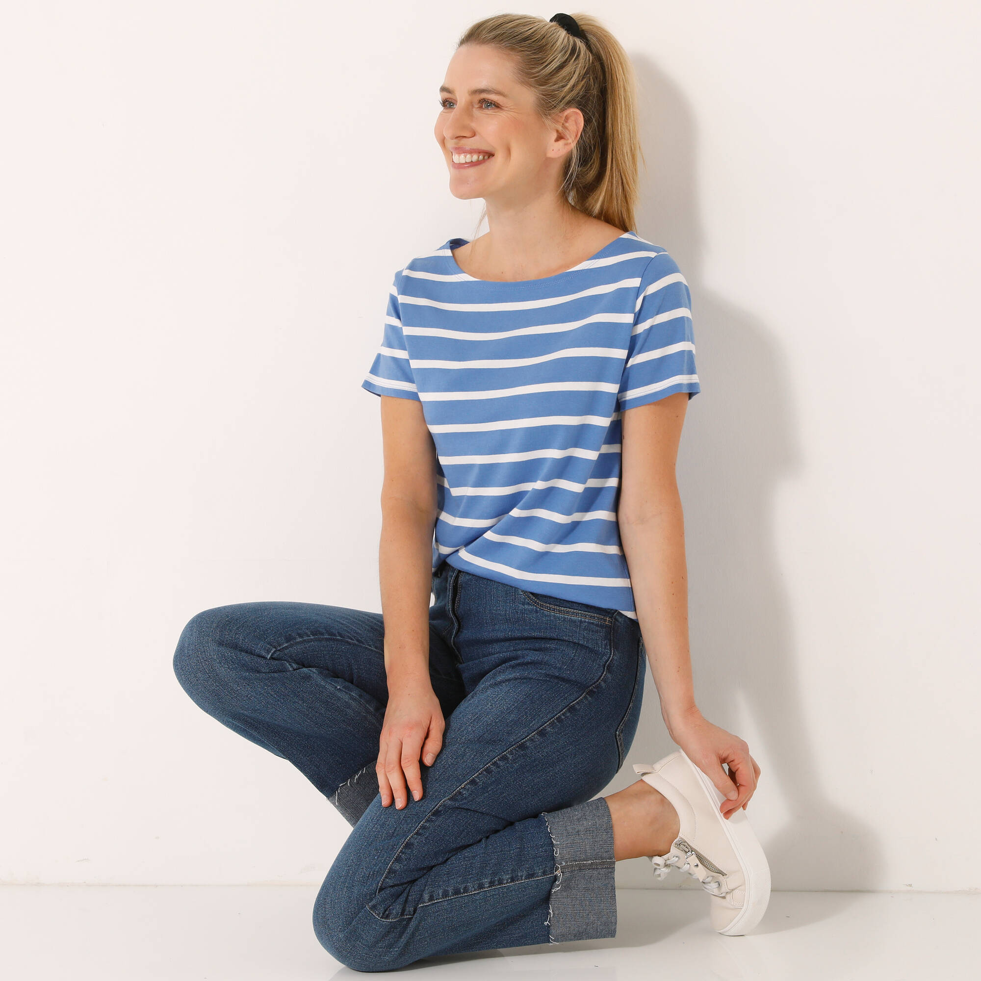 T-shirt marinière manches courtes