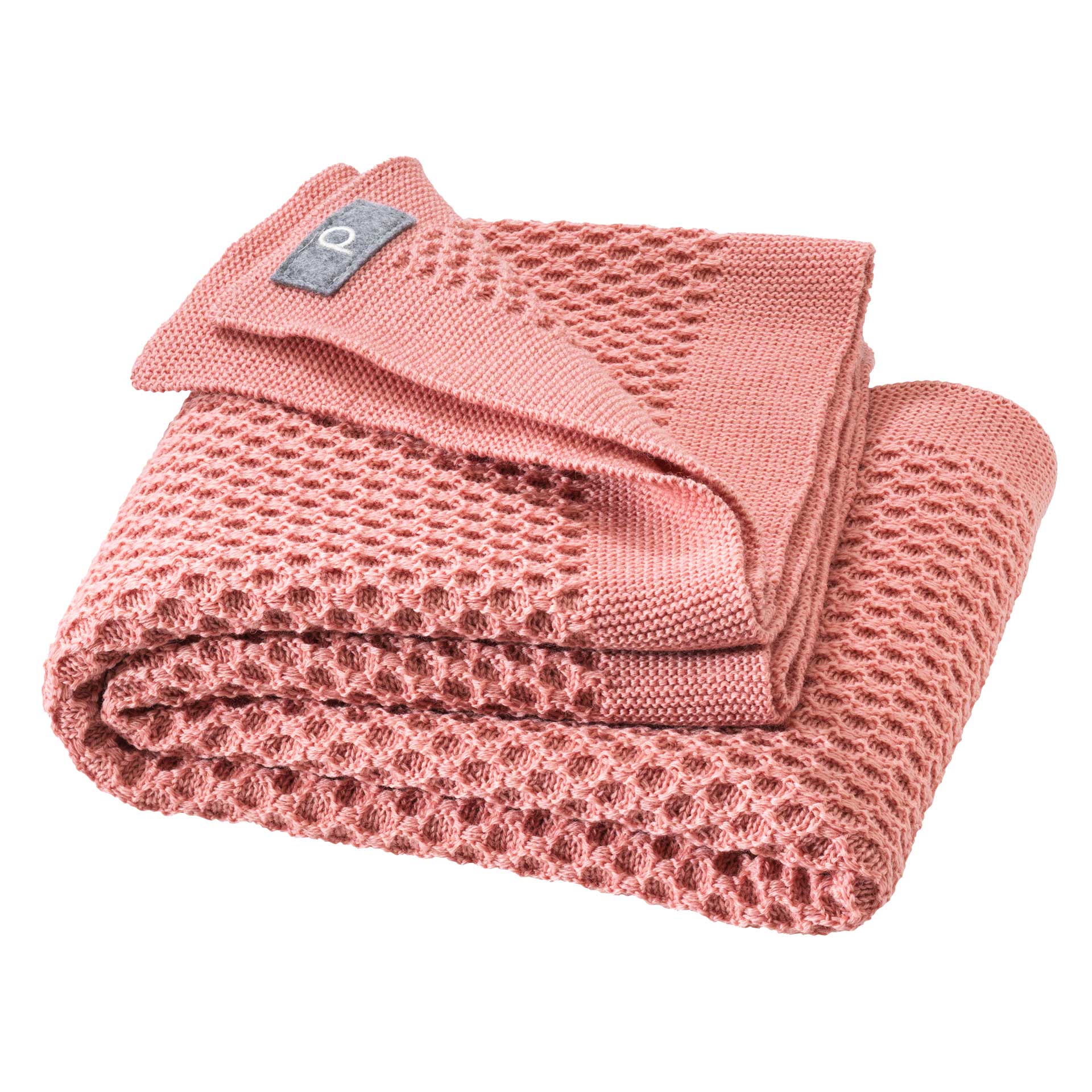 Waben-Strickdecke