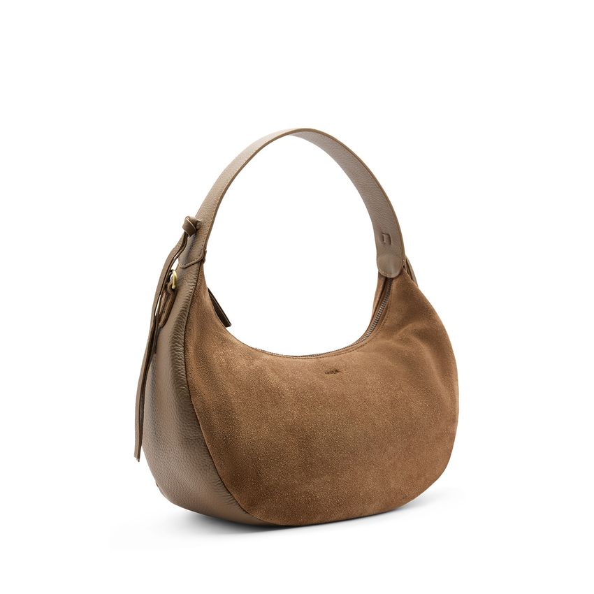 Manfield Taupe suède handtas