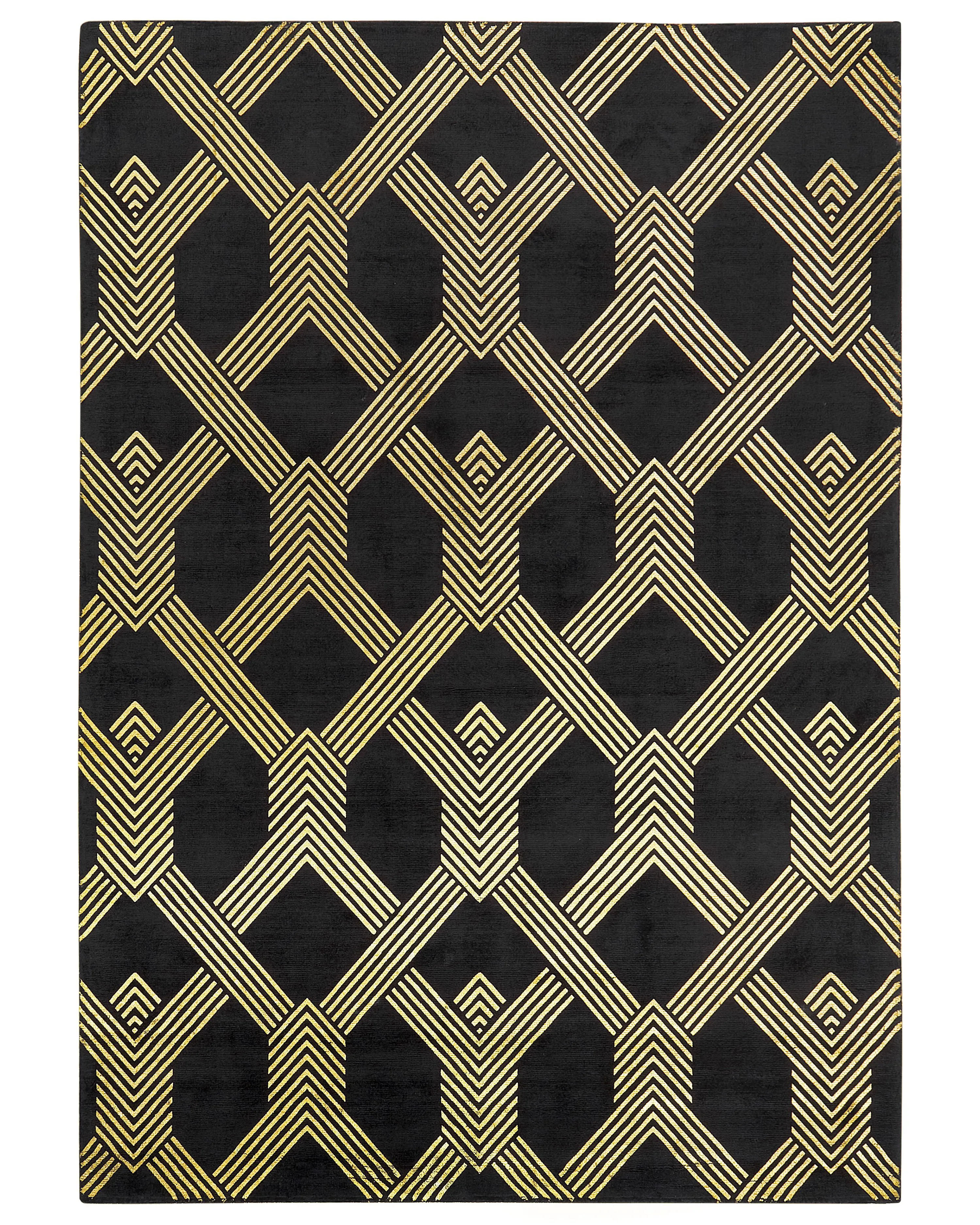 Rug VEKSE Black 160 x 230 cm Viscose